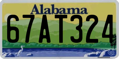 AL license plate 67AT324