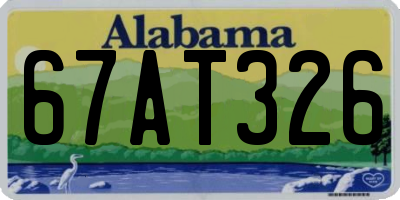 AL license plate 67AT326