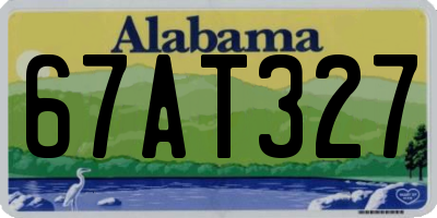AL license plate 67AT327