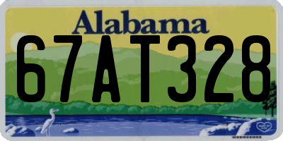 AL license plate 67AT328
