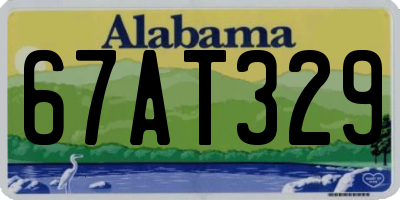 AL license plate 67AT329