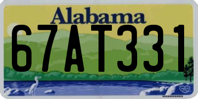 AL license plate 67AT331