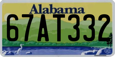 AL license plate 67AT332