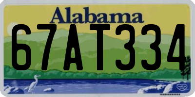 AL license plate 67AT334