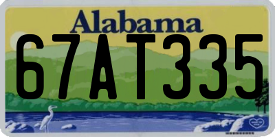 AL license plate 67AT335