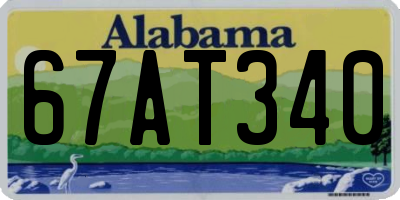 AL license plate 67AT340
