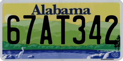 AL license plate 67AT342