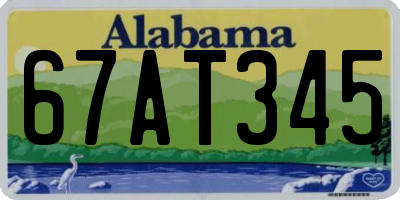 AL license plate 67AT345