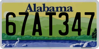 AL license plate 67AT347