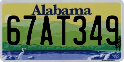 AL license plate 67AT349