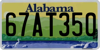 AL license plate 67AT350