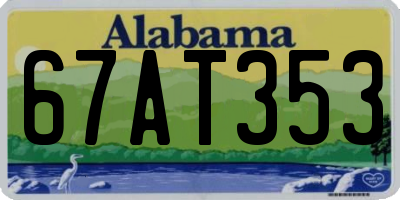 AL license plate 67AT353