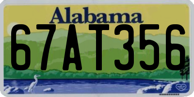AL license plate 67AT356