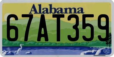 AL license plate 67AT359