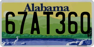 AL license plate 67AT360