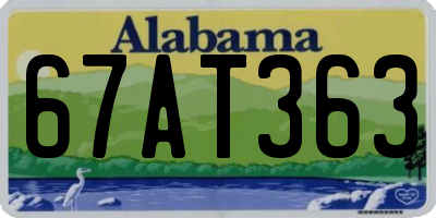 AL license plate 67AT363