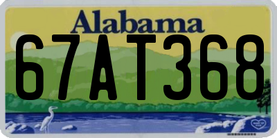 AL license plate 67AT368