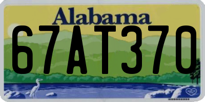 AL license plate 67AT370