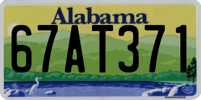 AL license plate 67AT371
