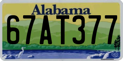 AL license plate 67AT377