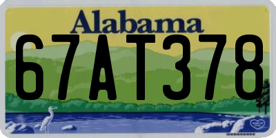 AL license plate 67AT378