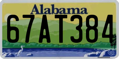 AL license plate 67AT384