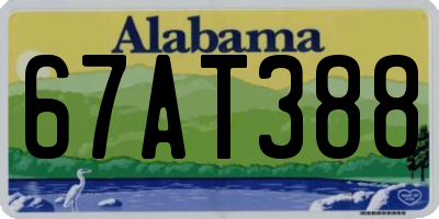 AL license plate 67AT388