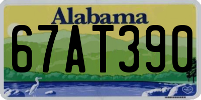 AL license plate 67AT390