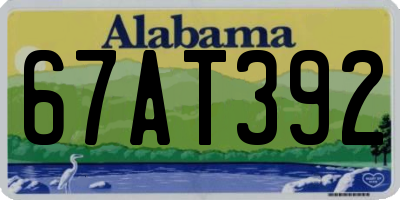 AL license plate 67AT392
