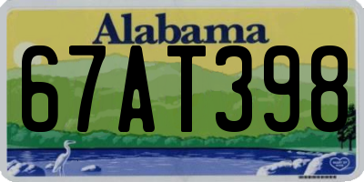 AL license plate 67AT398