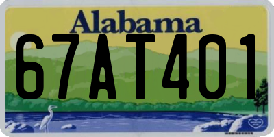 AL license plate 67AT401