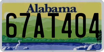 AL license plate 67AT404