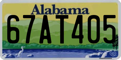 AL license plate 67AT405