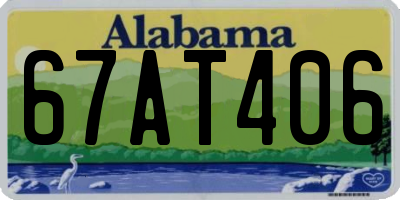 AL license plate 67AT406