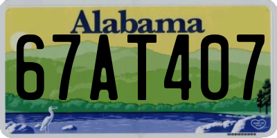 AL license plate 67AT407