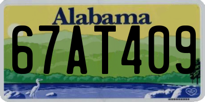 AL license plate 67AT409