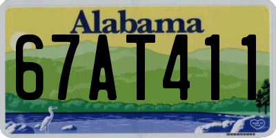 AL license plate 67AT411