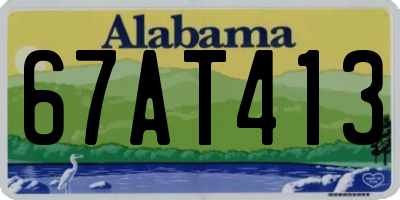 AL license plate 67AT413