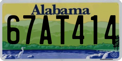 AL license plate 67AT414