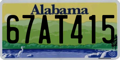 AL license plate 67AT415