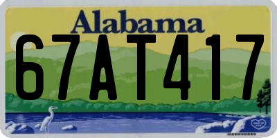 AL license plate 67AT417