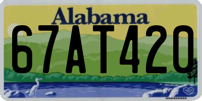 AL license plate 67AT420