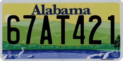 AL license plate 67AT421