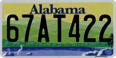 AL license plate 67AT422
