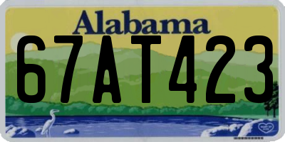 AL license plate 67AT423