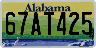 AL license plate 67AT425