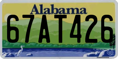 AL license plate 67AT426
