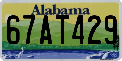 AL license plate 67AT429