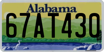 AL license plate 67AT430
