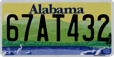 AL license plate 67AT432